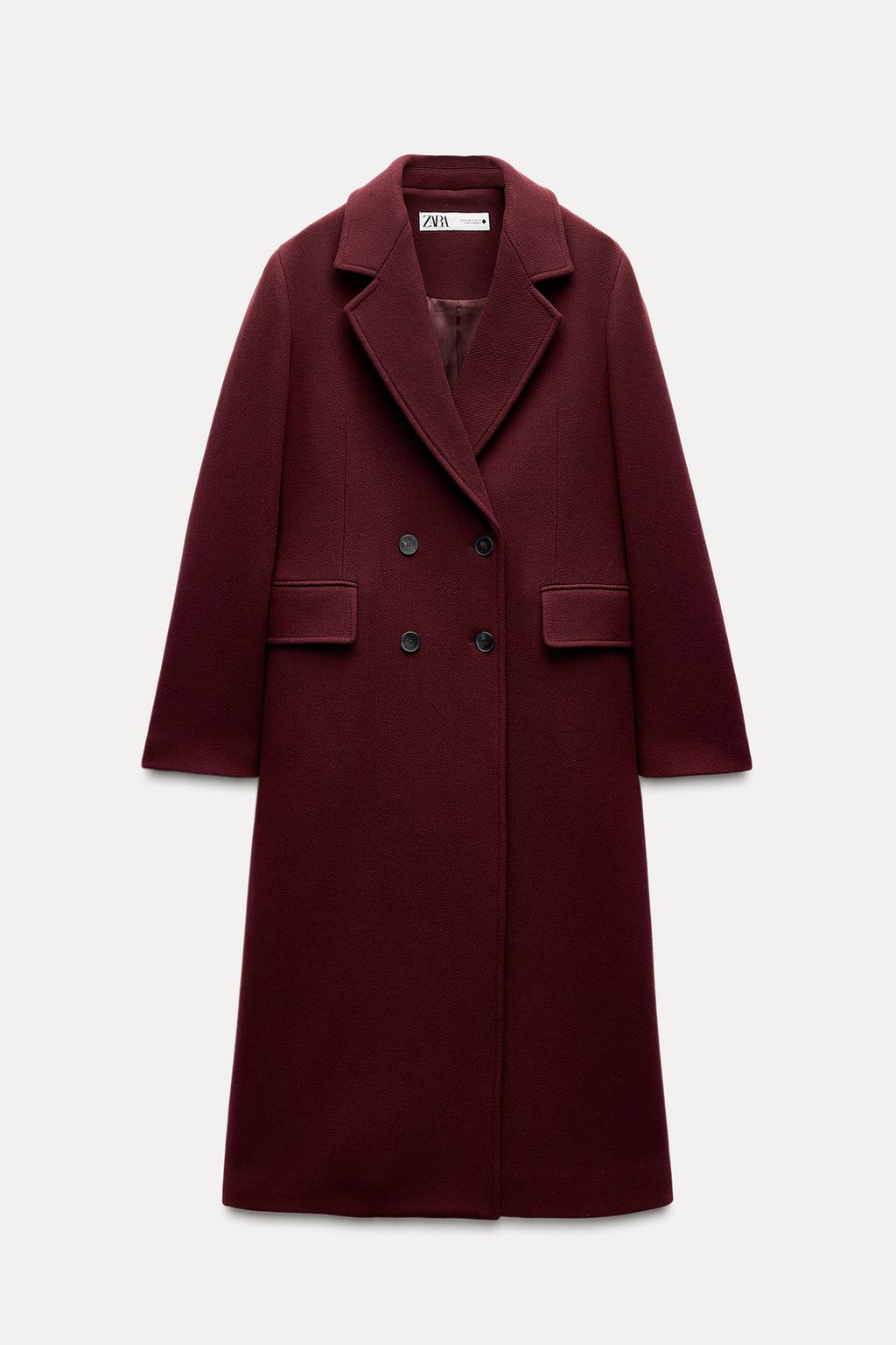 Nuovo cappotto ZARA bordeaux inverno 2025