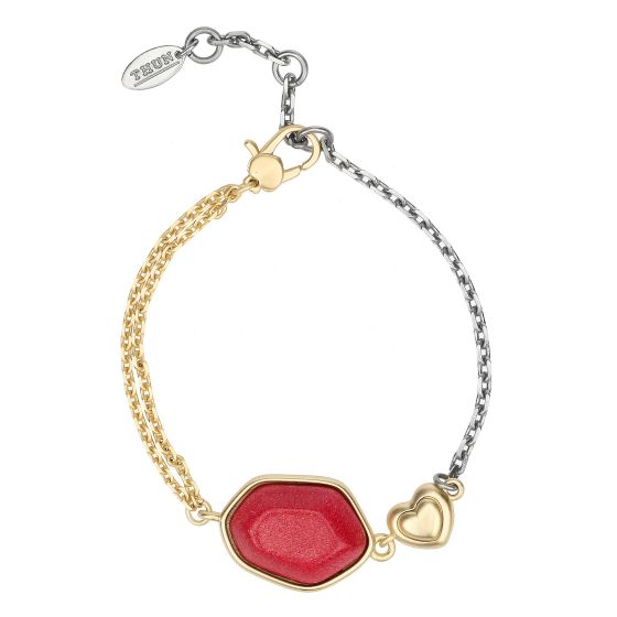 Bracciale THUN con pietra rossa e cuore